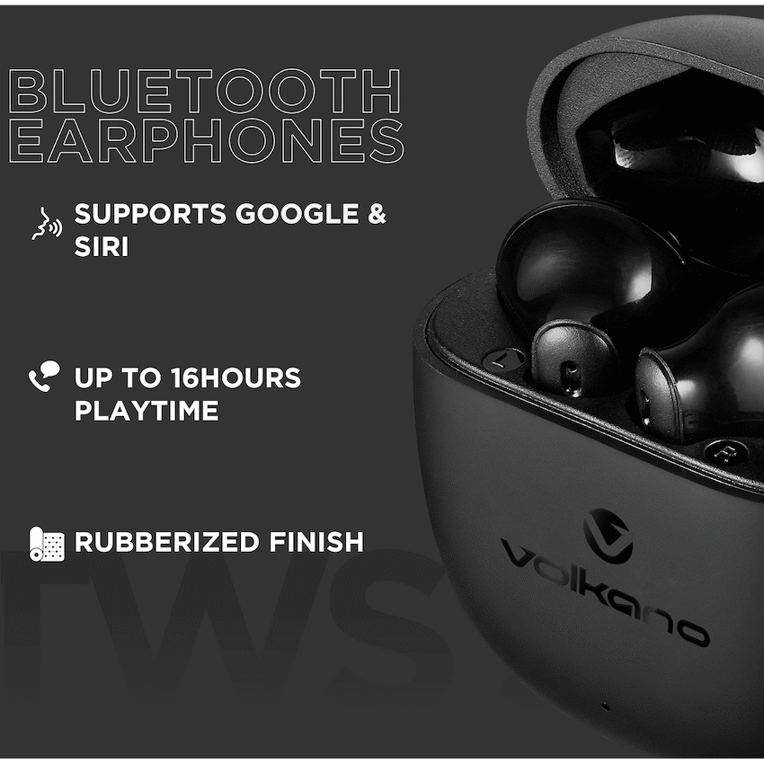 Volkano Sleek Series TWS Earphones - Black - Image 12