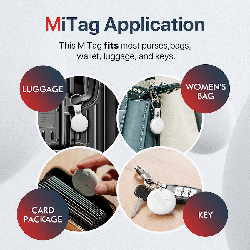 MiTag Apple-Compatible Tag with Leather Keychain Accessory - 1 Pack - Image 13