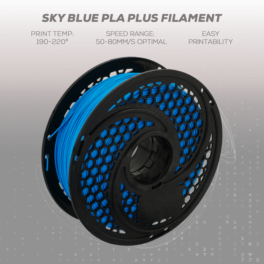 SA Filament Silk PLA Plus Filament 1kg - Sky Blue - Image 13