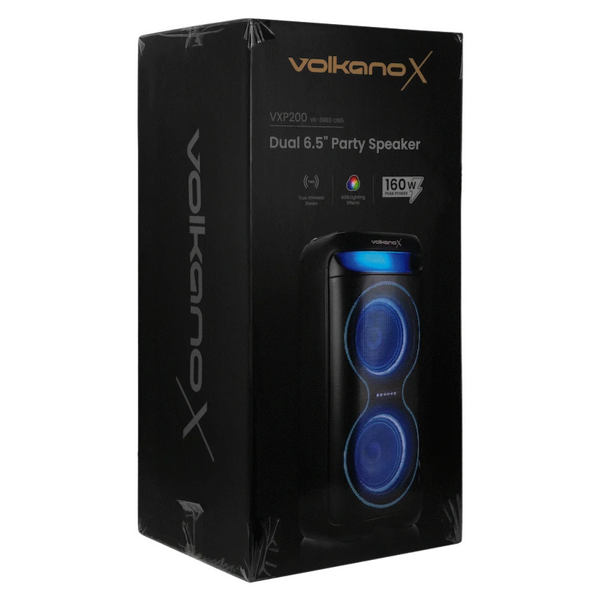 VolkanoX VXP200 Dual 6.5" Party Speaker - Black - Image 13