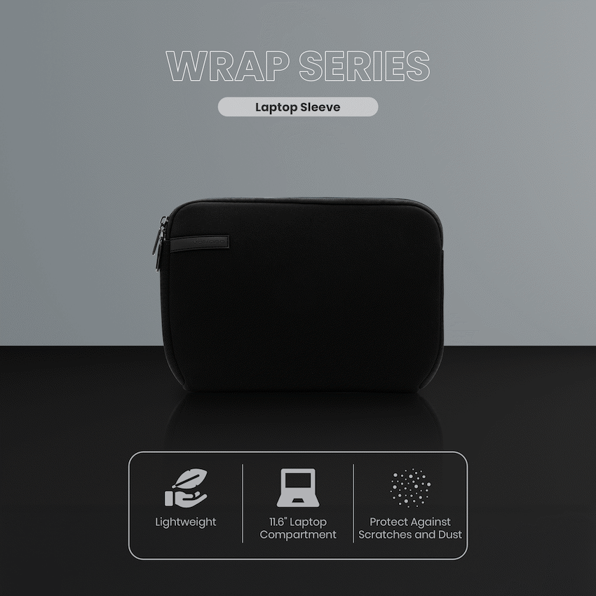 Volkano Wrap series 11.6" Laptop sleeve Black - Image 13