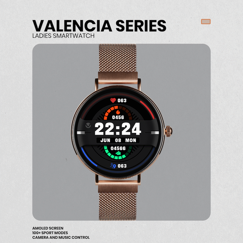 Volkano Valencia Series Ladies Smart Watch - Rose Gold - Image 13