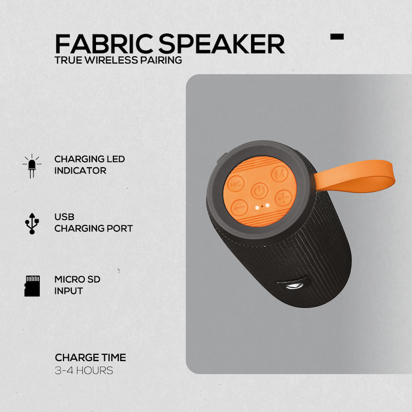 Volkano Stun 2.0 Series Bluetooth Speaker - Black - Image 13