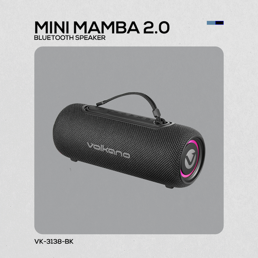 Volkano Mini Mamba 2.0 Series Bluetooth Speaker - Black - Image 13