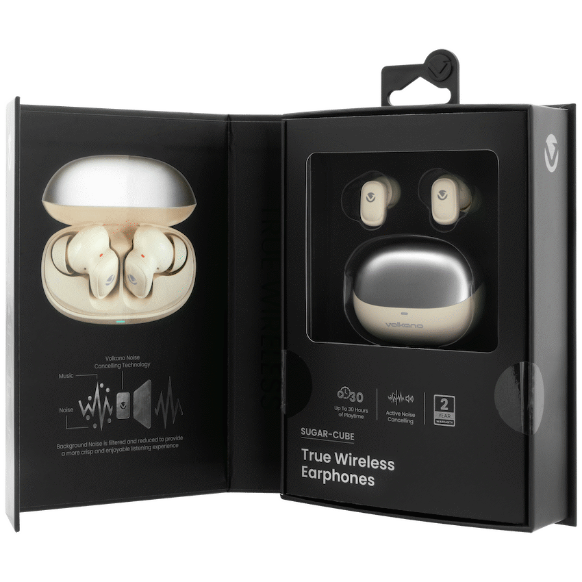Volkano Sugar-Cube Active Noise-Cancelling True Wireless Earphones - Nude - Image 13