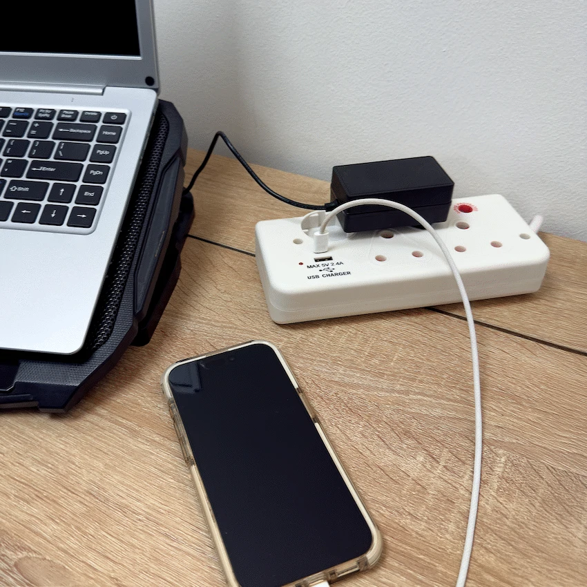 Ellies 4-Way Surge Multiplug with USB-A+USB-C 0.5m - WT - Image 14