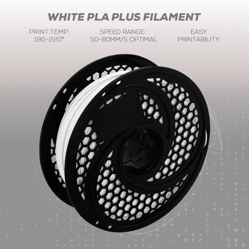 SA Filament Silk PLA Plus Gloss Filament 1kg - White - Image 14