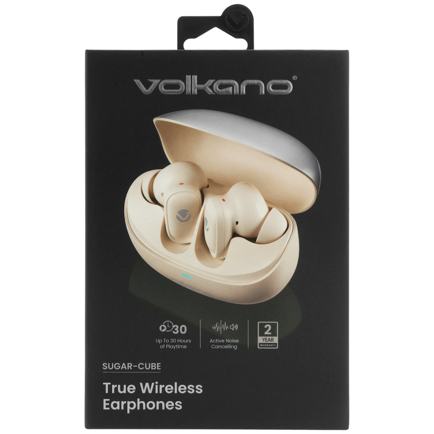 Volkano Sugar-Cube Active Noise-Cancelling True Wireless Earphones - Nude - Image 14
