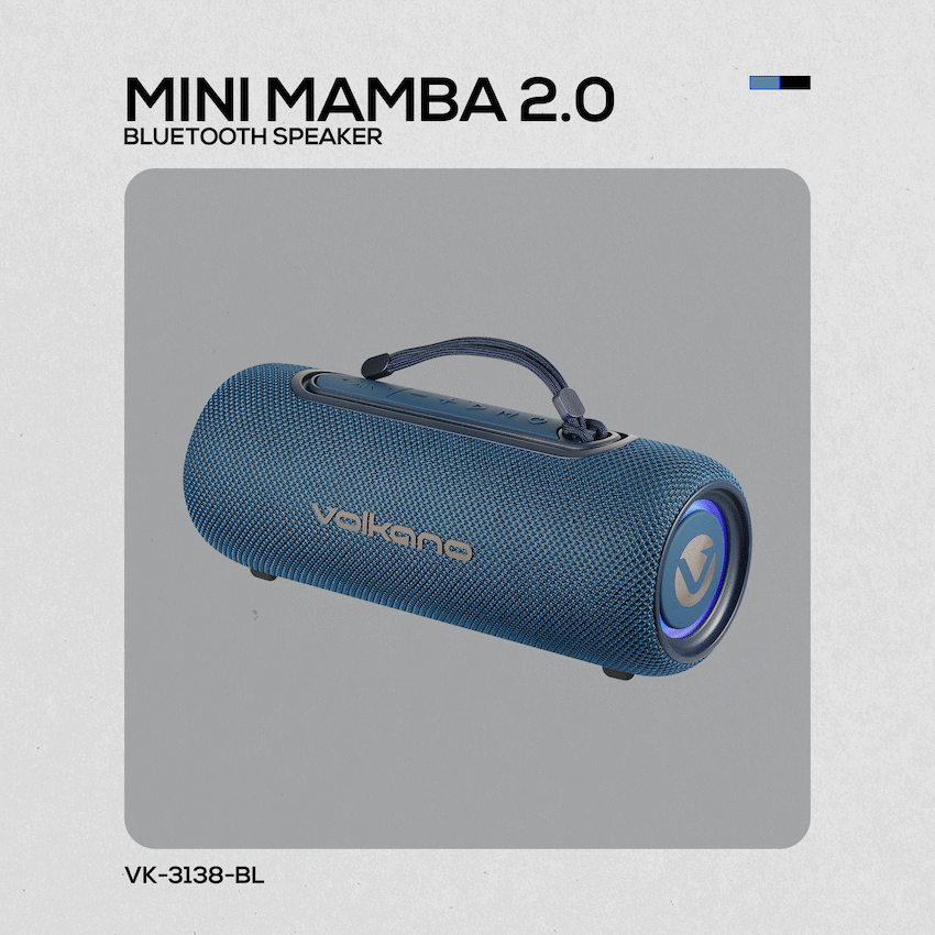 Volkano Mini Mamba 2.0 Series Bluetooth Speaker - Blue - Image 15