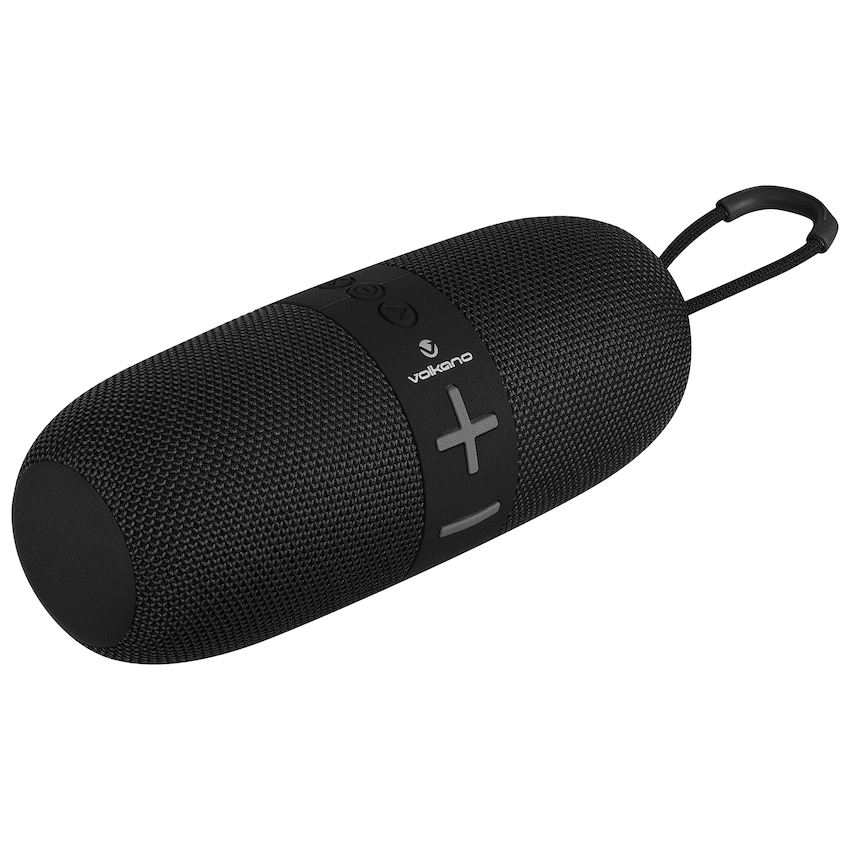 Volkano Flow Series Portable Bluetooth Speaker - Black with Grey Buttons - Image 16