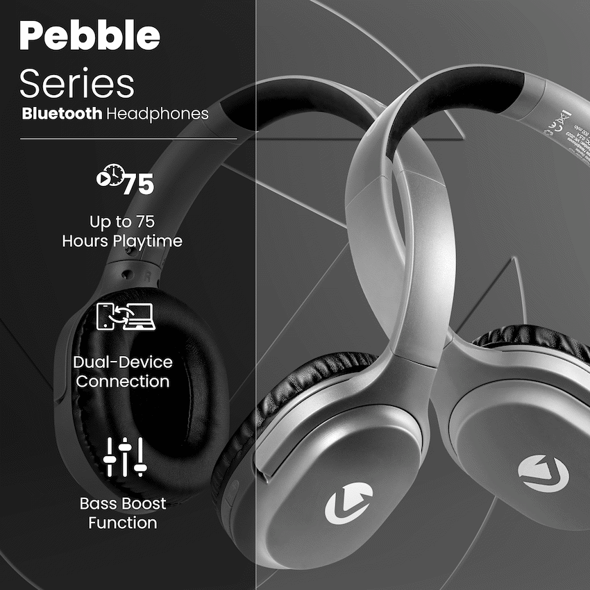 Volkano Pebble Series Bluetooth Headphones - Dark Grey - Image 16