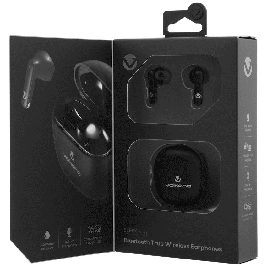 Volkano Sleek Series TWS Earphones - Black - Image 18