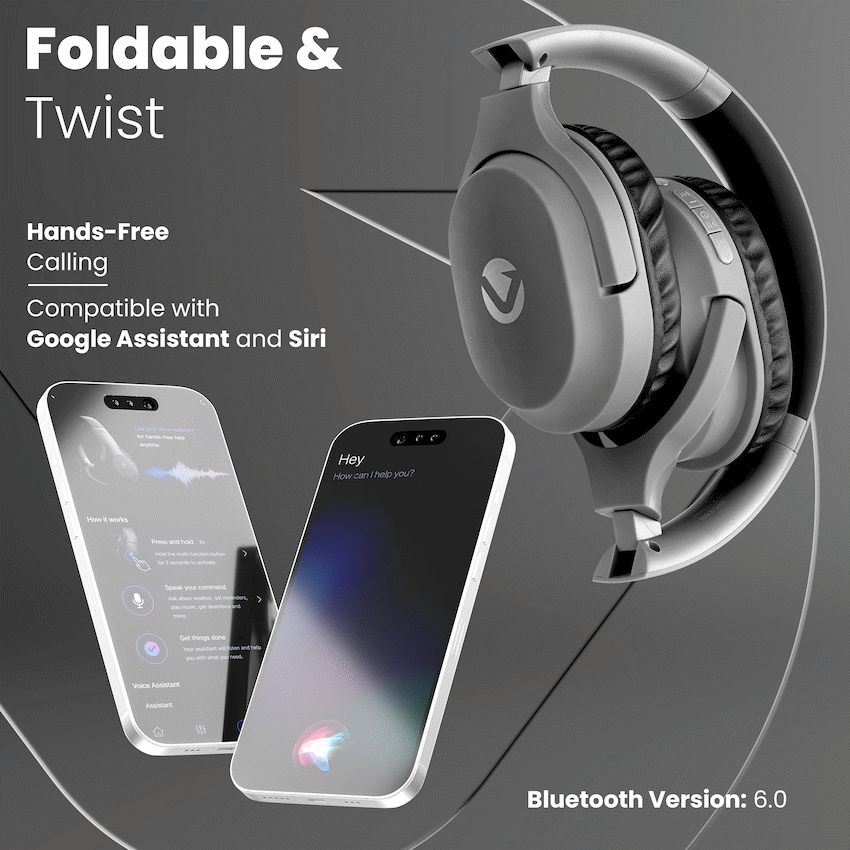 Volkano Pebble Series Bluetooth Headphones - Dark Grey - Image 18