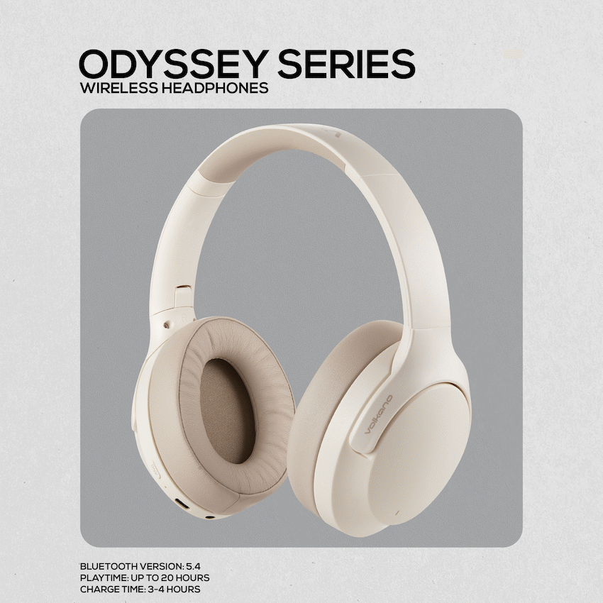 Volkano Odyssey ANC Bluetooth Wireless Headphone - Nude - Image 2