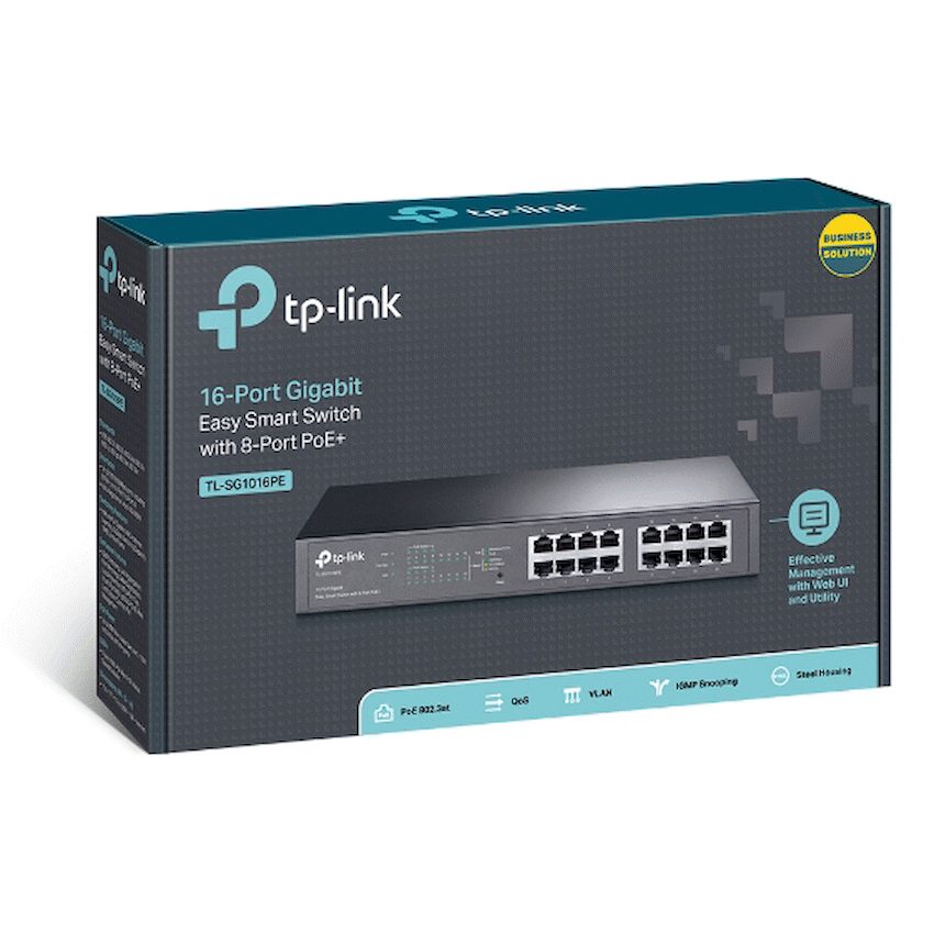 TP-Link TL-SG1016PE 16-Port Gigabit Easy Smart Switch with 8-Port PoE+ - Image 2