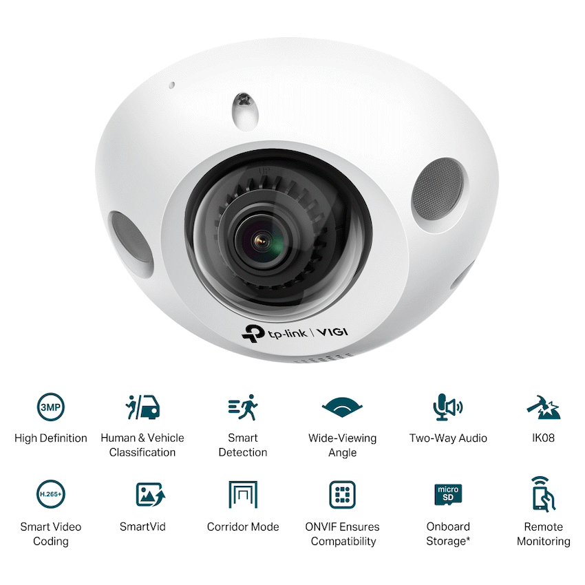 TP-Link Vigi C230I 3MP 2.8mm Mini Dome Network Camera - Image 2