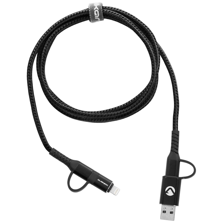 Volkano Weave Series 4-in-1 Charge & Data Cable 60w - 1.2m/4ft - Image 2