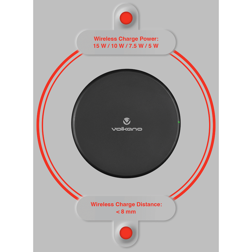 Volkano Caliber Series 15w Wireless Phone Charge Pad - Image 2