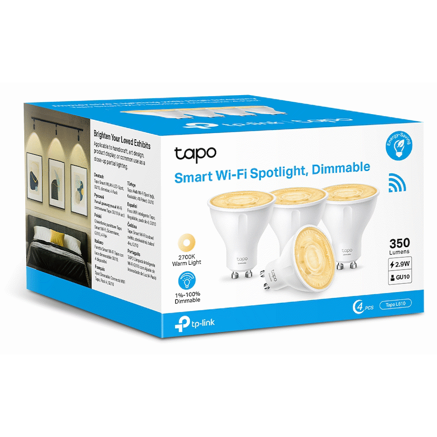 TP-Link Tapo L610 2.9 Smart Wi-Fi Bulb 2.9W Warm White, Dimmable, GU10 - Image 2