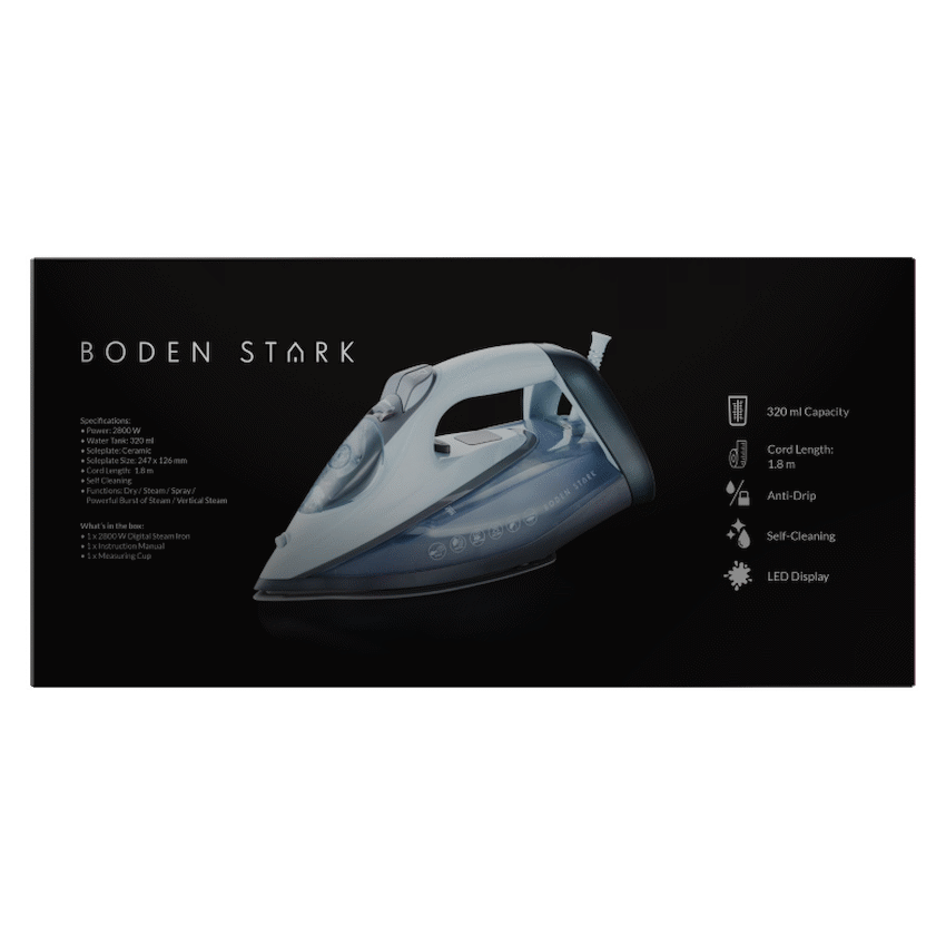 Boden Stark 2800w Digital Steam Iron - Image 2