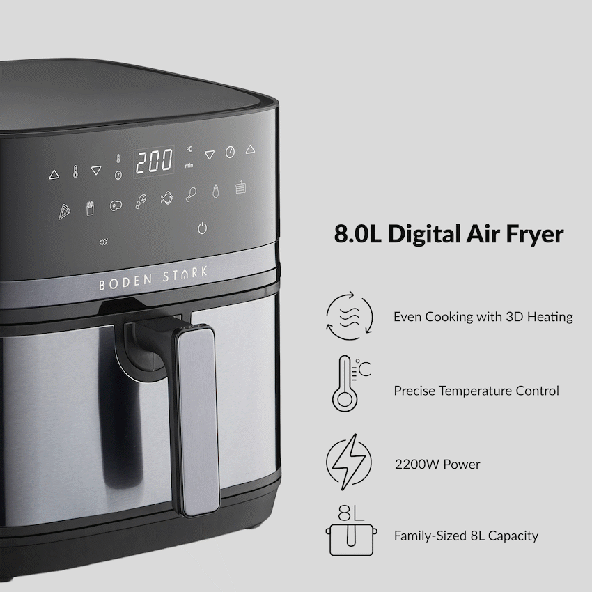 Boden Stark 8.0l Digital Air Fryer - Image 2