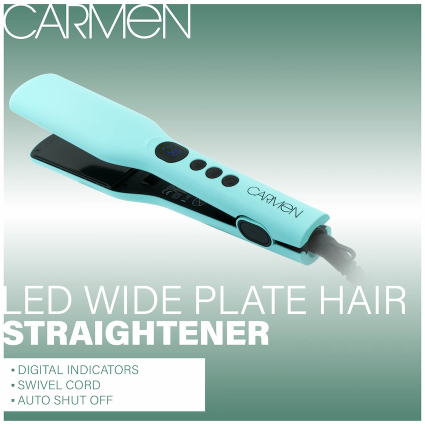 Carmen Colours LED Wide Plate Hair Straightener - Image 2