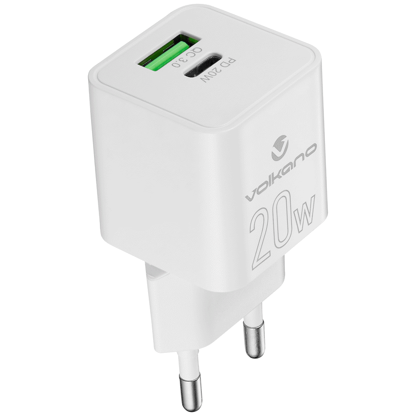Volkano Dyna Duo 20w PD + QC 3.0 Wall Charger - Image 2