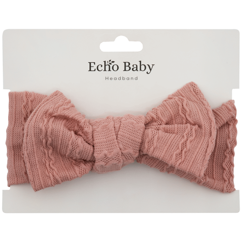 Echo Baby Bow Headband - Baby Pink - Image 2