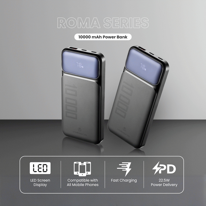 Volkano Roma Series 10000mah PD 22.5w Power Bank - Image 2