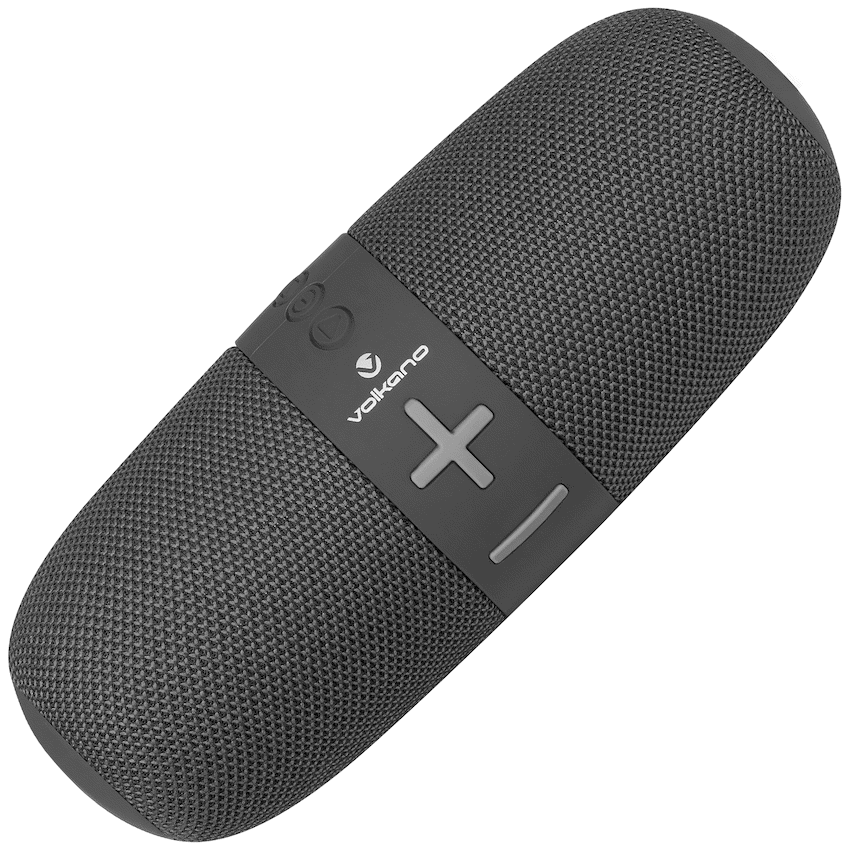 Volkano Flow Series Portable Bluetooth Speaker - Black with Grey Buttons - Image 2