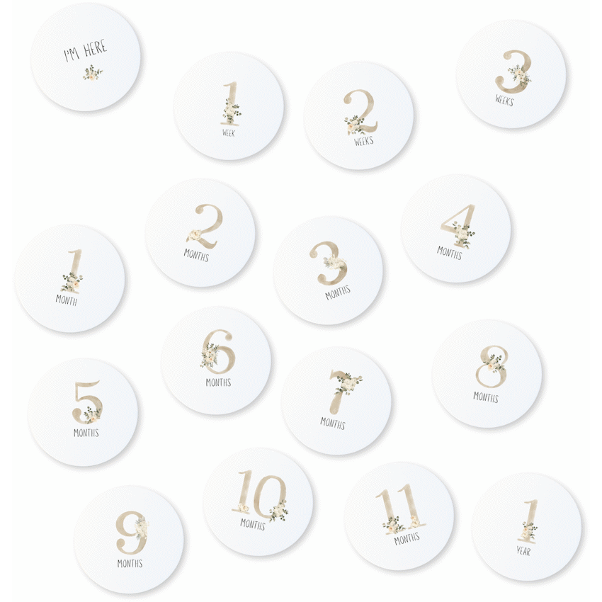 Echo Baby Milestone Cards - Floral - Image 2