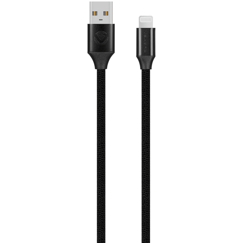 Volkano Weave Series Fabric Braided MFI Lightning Cable 12w 3m - Black - Image 2