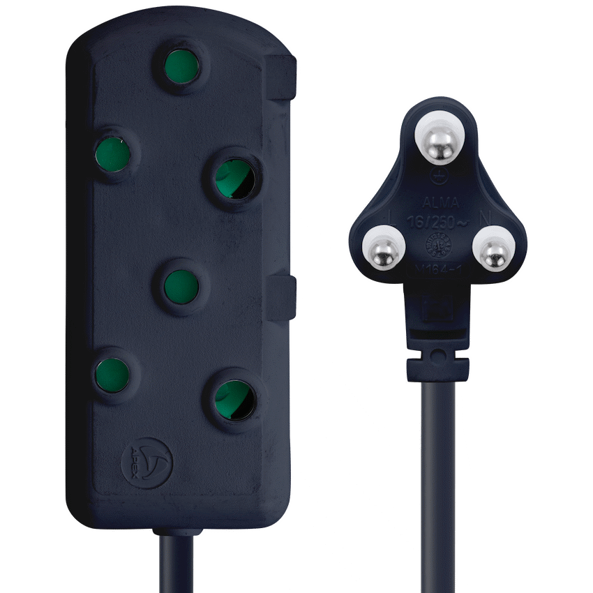 Switched Heavy Duty Side by Side (SBS) Extension Leads 10m - BK - Image 2