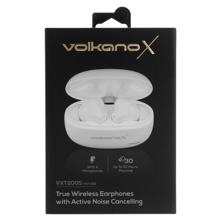 VolkanoX VXT200S Hybrid ANC TWS Earphones - White - Image 20