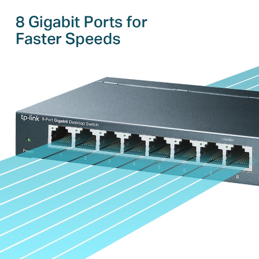 TP-Link TL-SG108 8-Port Gigabit Desktop Switch - Image 3