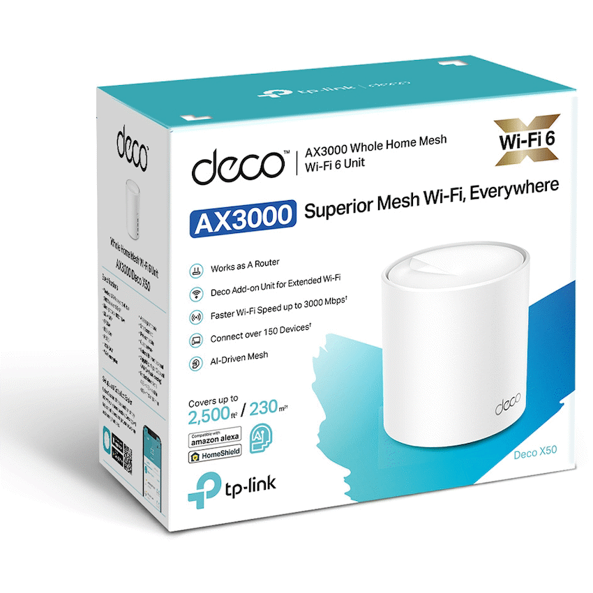 TP-Link Deco X50 (1 Pack) AX3000 Whole Home Mesh Wi-Fi 6 System - Image 3