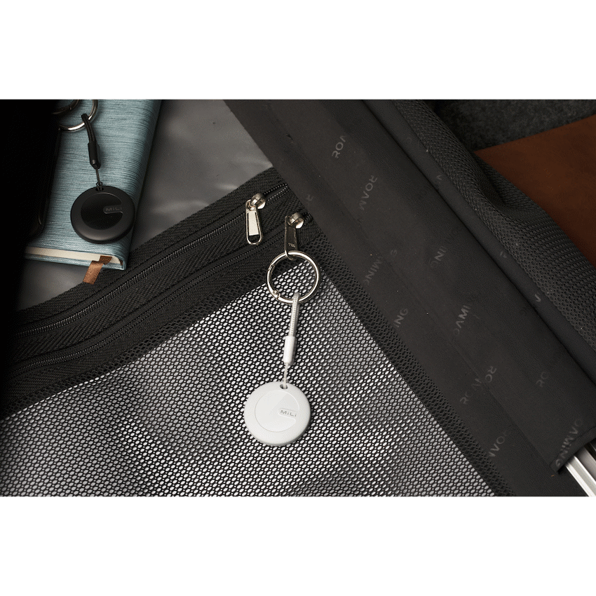 MiTag Apple-Compatible Tag with Leather Keychain Accessory - 1 Pack - Image 3
