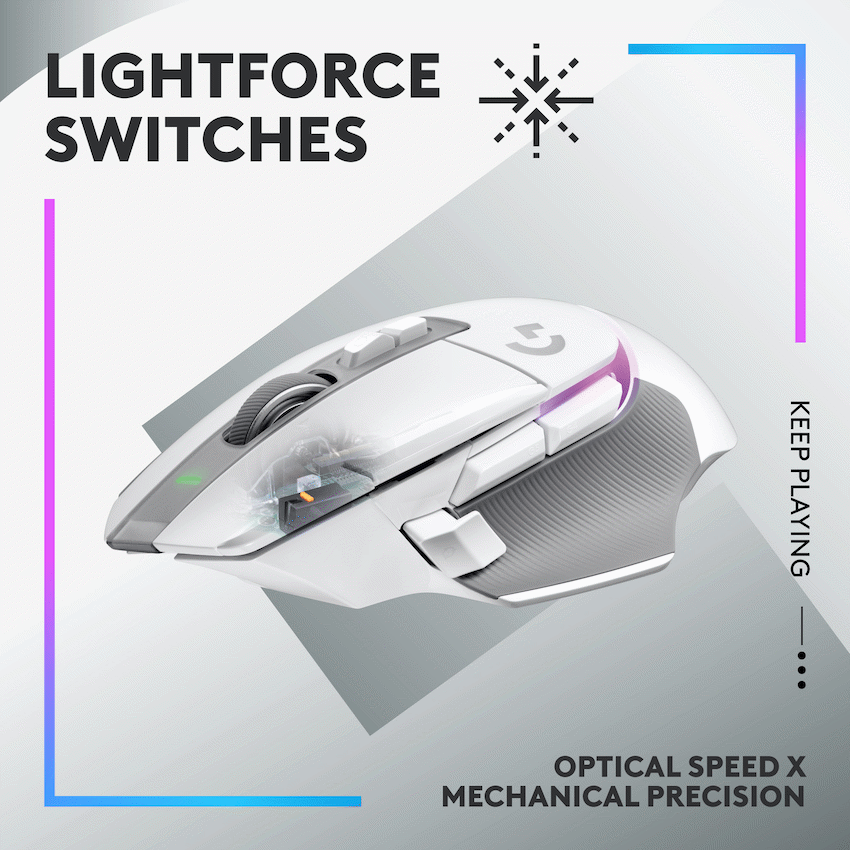 Logitech(R) G502 X Plus Wireless Gaming Mouse - White - Image 3