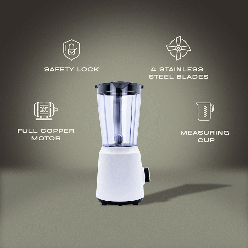 ELEKTRA - 500W 1.5L JUG BLENDER (PLASTIC JUG) - Image 3
