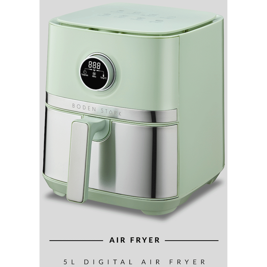 Boden Stark 5.0L Digital Air Fryer Green - Image 3