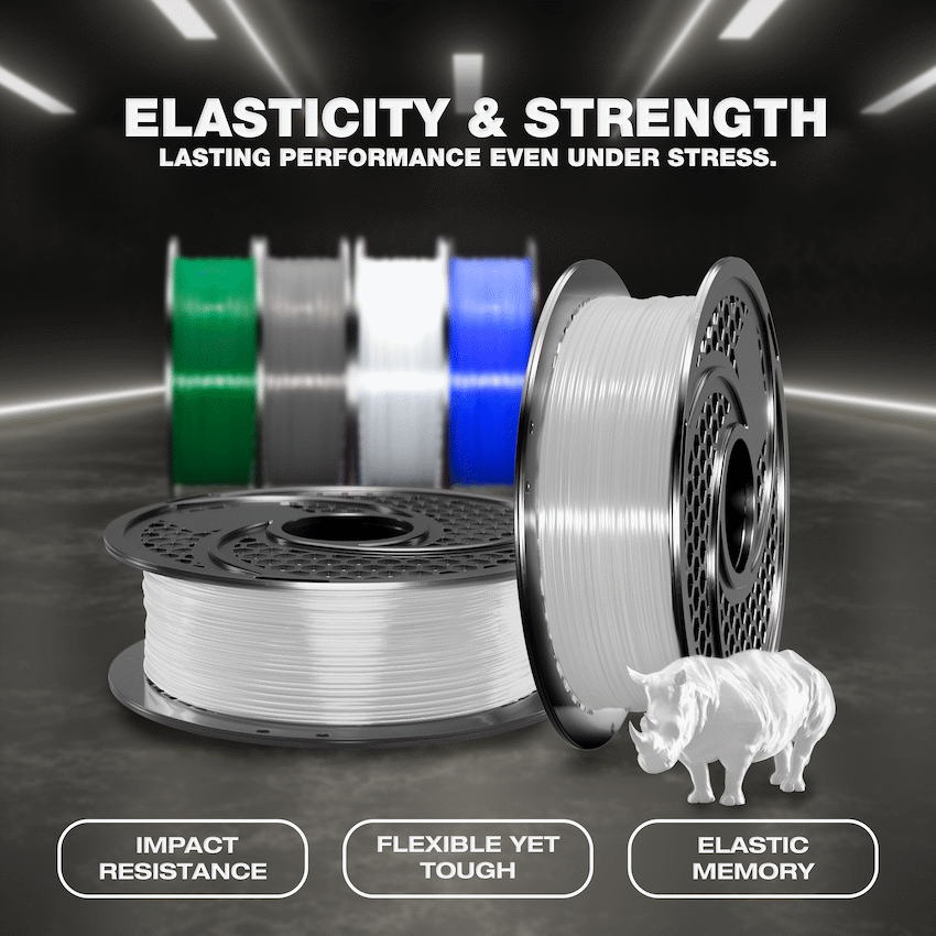 SA Filament TPU 95A 500g - White - Image 3