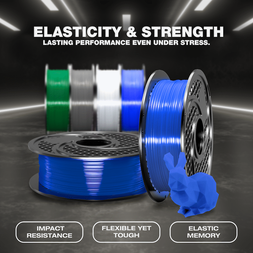 SA Filament TPU 95A Filament 500g - Blue - Image 3
