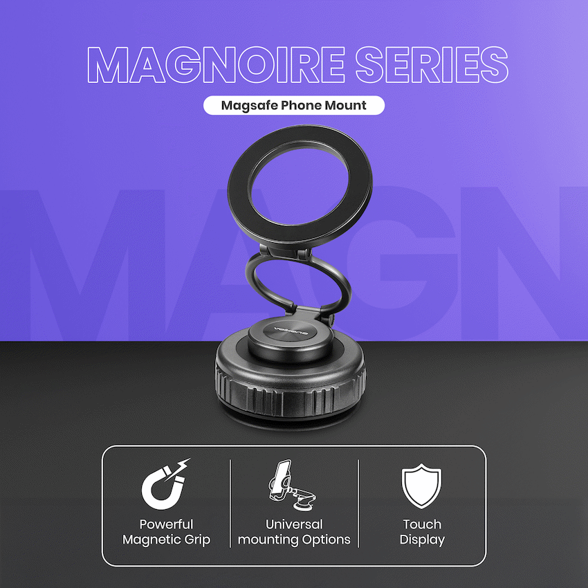 Volkano Magnoire Series Magsafe Phone Mount - Black - Image 3