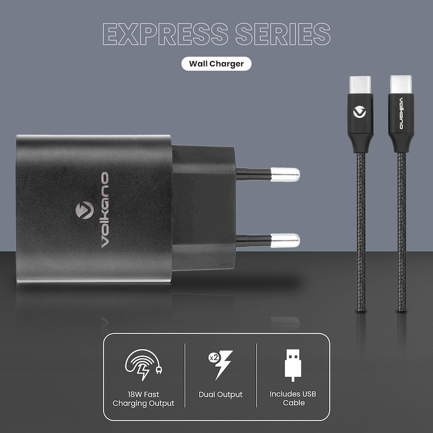 Volkano Express Series QC3.0 + PD Wall Charger - 20w with Cable - Image 3