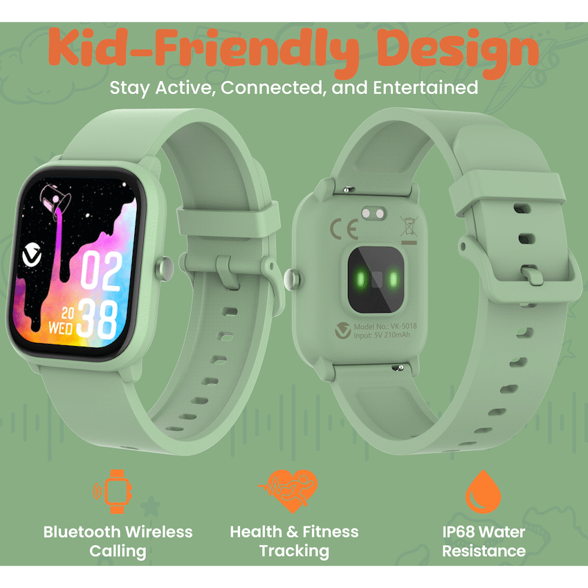 Volkano Vivo Series Kids Smart Watch - Sage Green - Image 3
