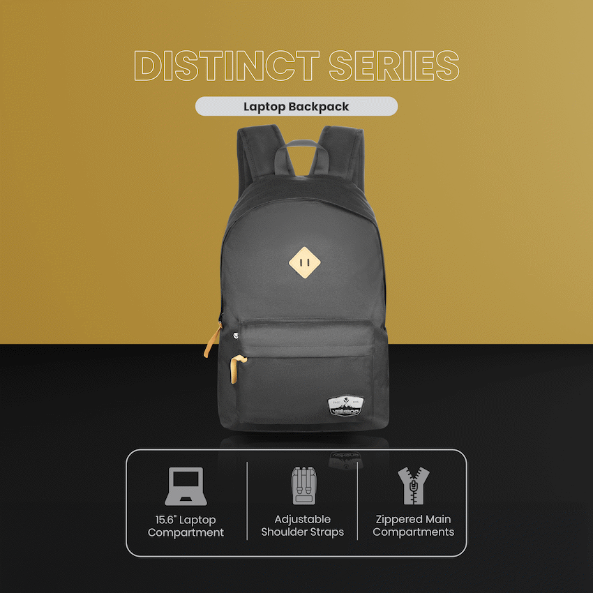 Volkano Distinct 15.6" Laptop Backpack - Black - Image 3