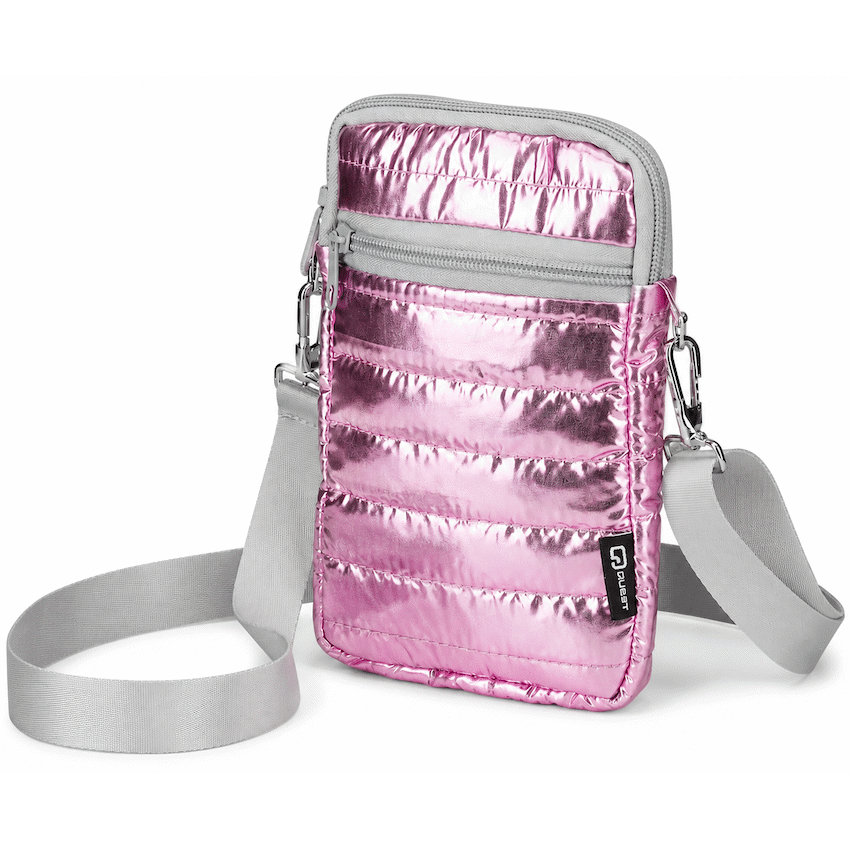 Quest Puffer Cross Body Bag - Pink - Image 3