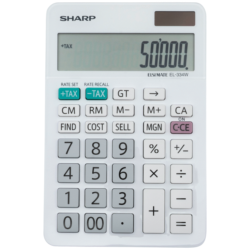 Sharp ElsiMate EL334WB - 12 Digit Desk Calculator - Image 3