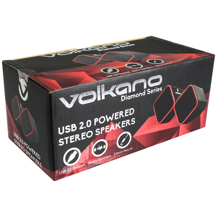Volkano Diamond Series USB Speaker - Red - Image 3