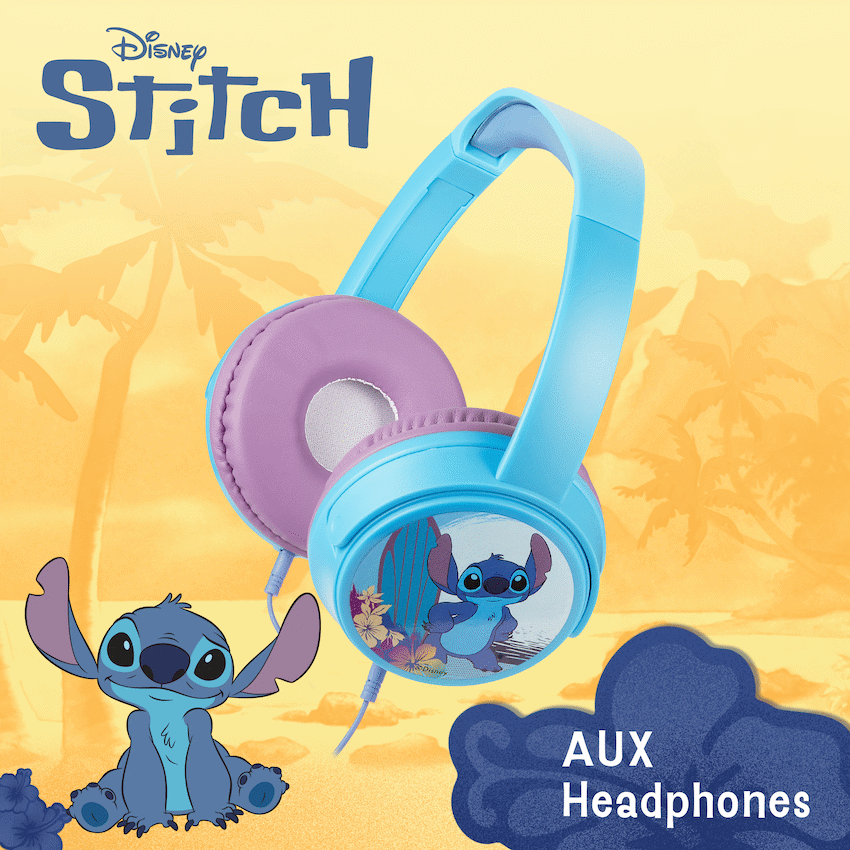 Disney Stitch Wired Headphones with 11 Stickers - Image 3